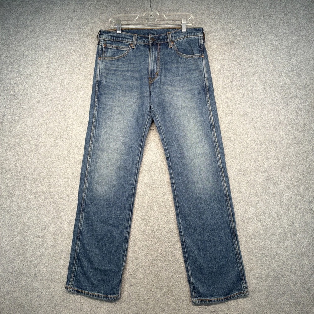 Levi's 557 Jeans Mens 33x34 Blue Relaxed Bootcut Grunge Western